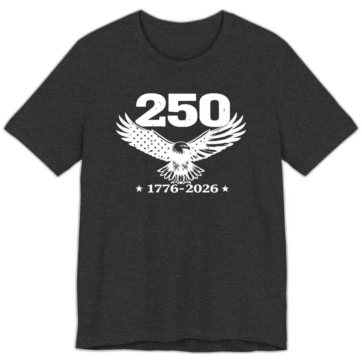 America 250th Anniversary Eagle Design Premium T-Shirt in Dark Grey Heather